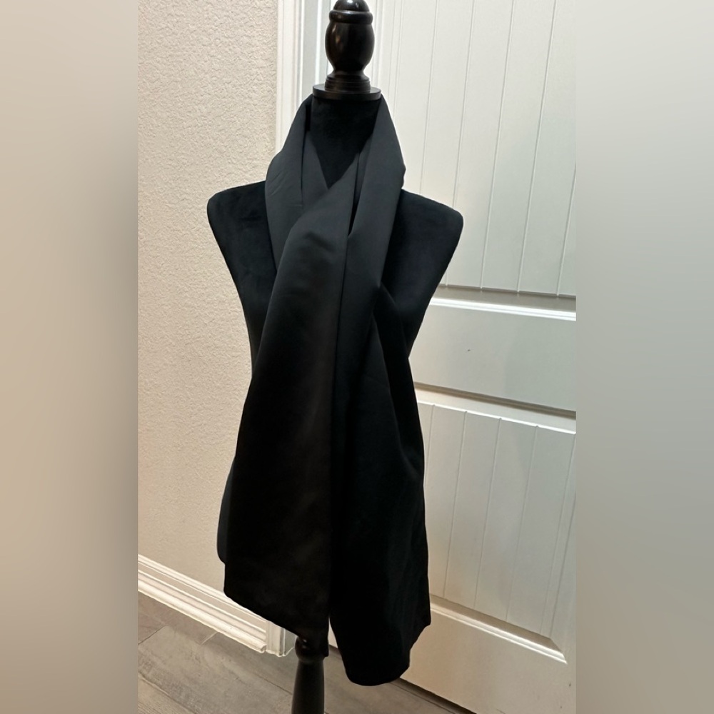 Alex Marie Chic Black Satin Wrap